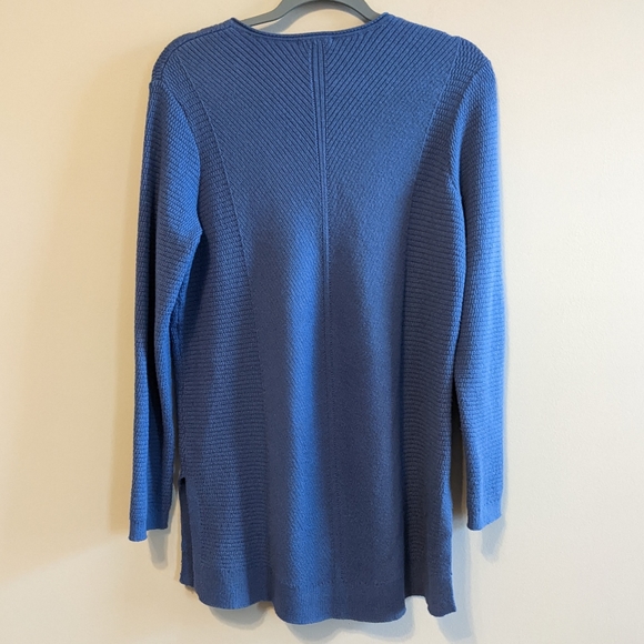 JJill Blue v neck sweater EUC - Picture 2 of 4